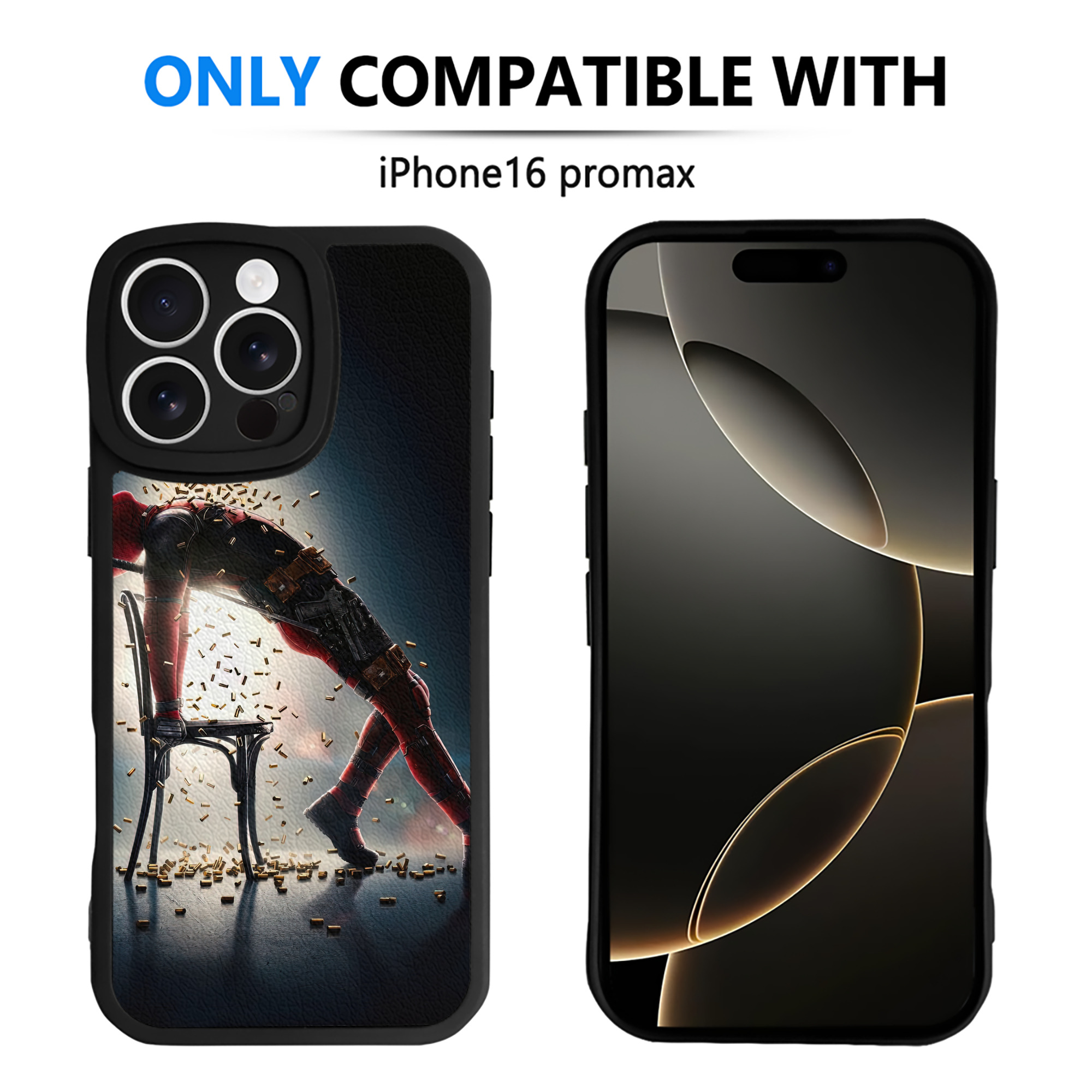 （画像用） Deadpool デッドプール 【iPhone 16シリーズ対応】シリコンスマホケース（レザー調） 材質：シリコン